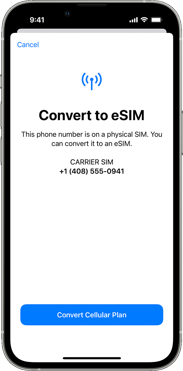 iPhone eSim Quick Transfer